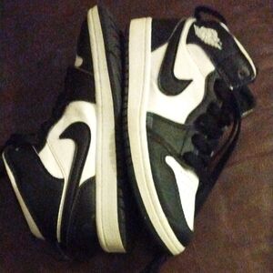 Jordan Kids Black and White Sneakers